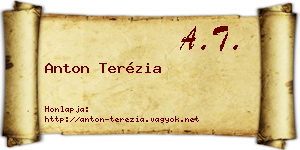 Anton Terézia névjegykártya
