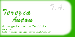 terezia anton business card